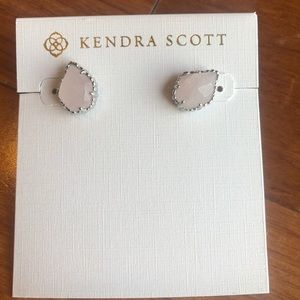 Kendra Scott Tessa Rose Quartz silver Earrings